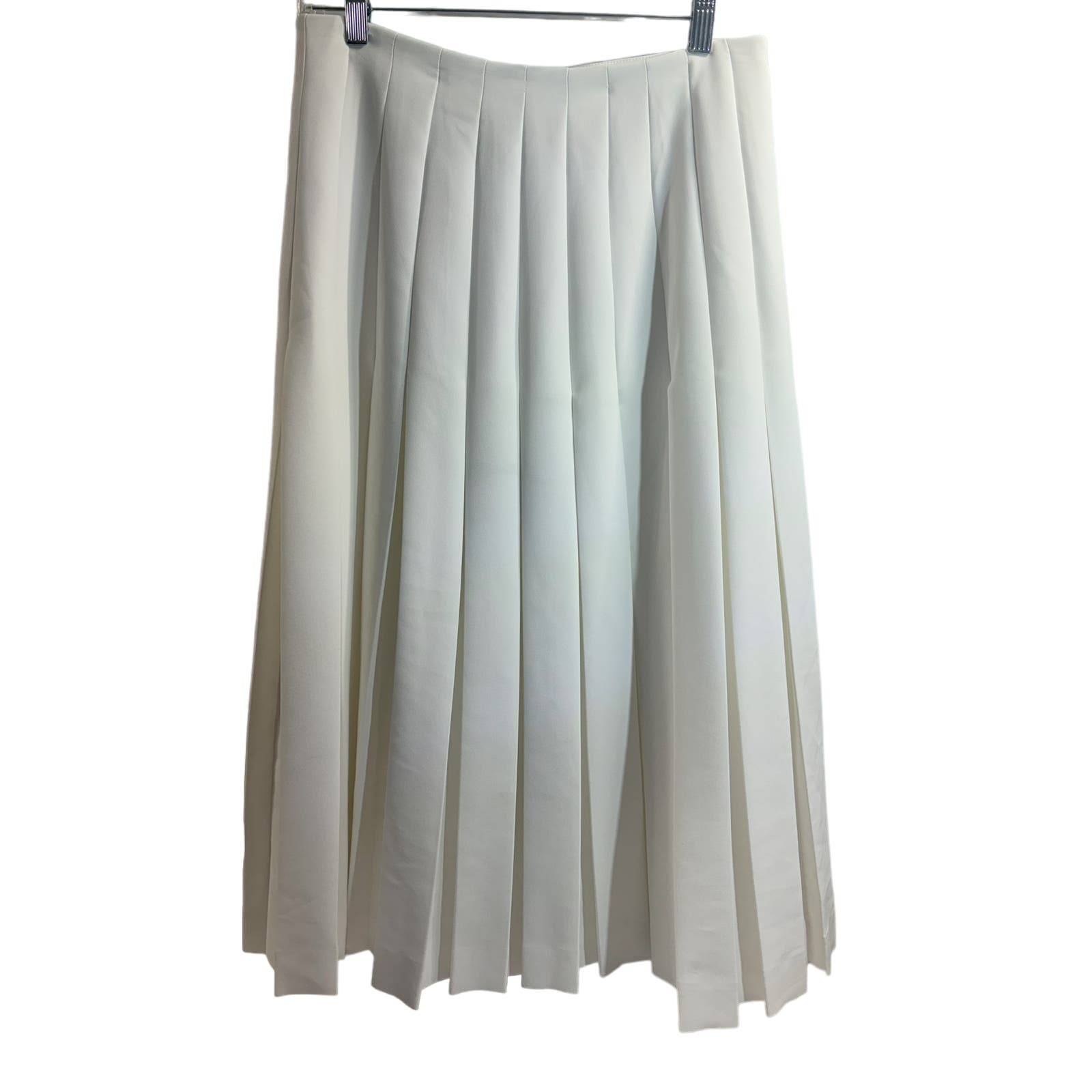 Beaufille Nwt Kari Wrap Skirt With Pleats White Size 10 Msrp $570 — image 4 of 6